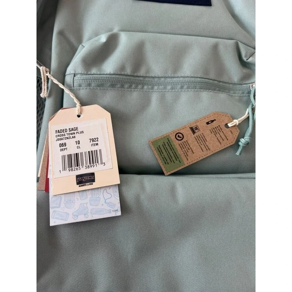 Jansport Backpack for School Work Vacation Laptop Faded Sage XL 15